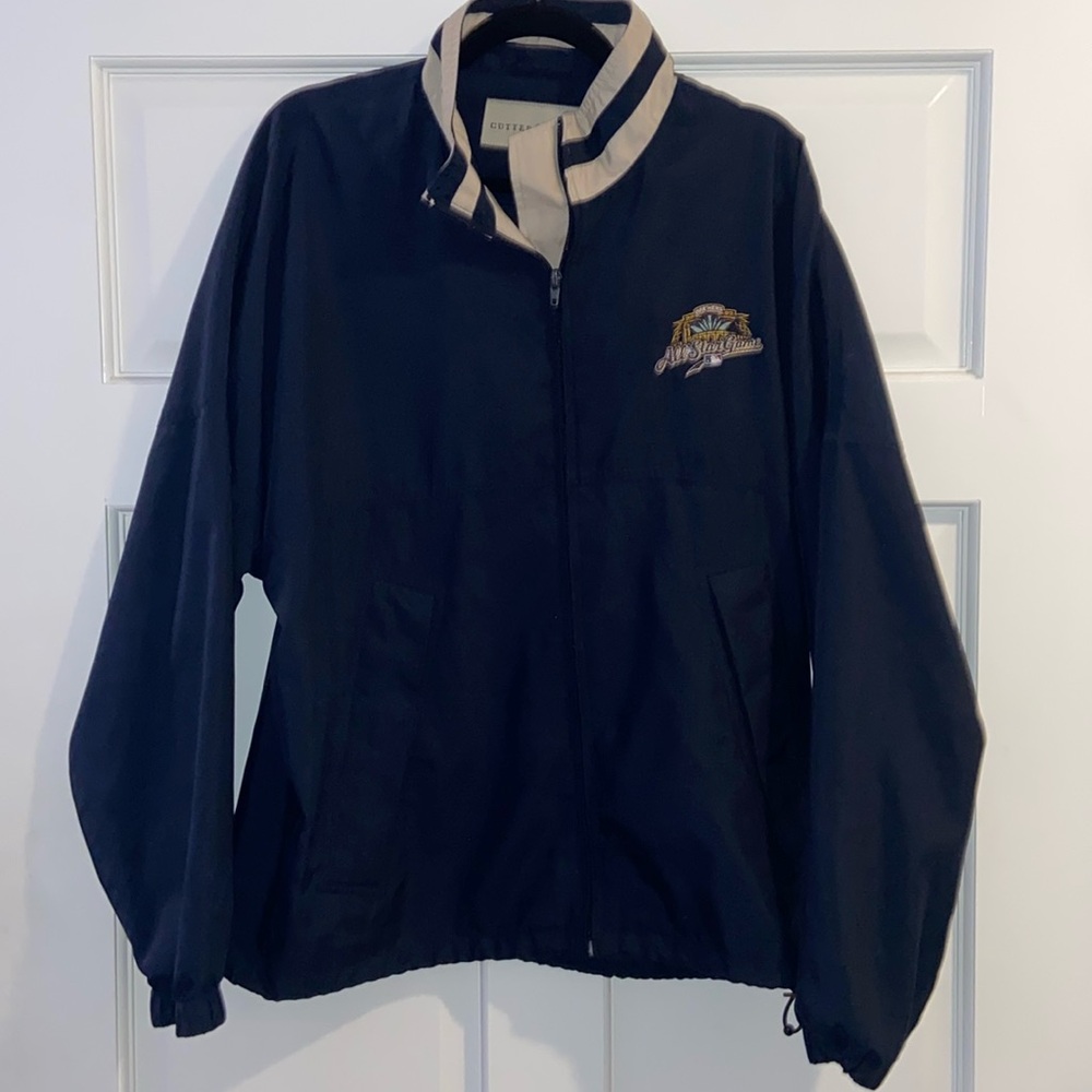 2002 Navy Milwaukee Brewers All Star Game Cutter and Buck Jacket
